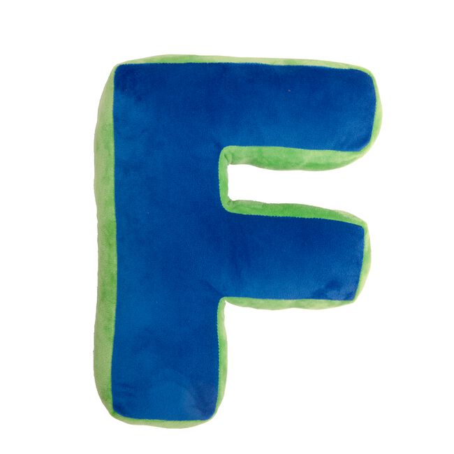LETTER F Cushion Blue/Green