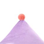 CROWN SHAPED POM POM PURPLE Cushion