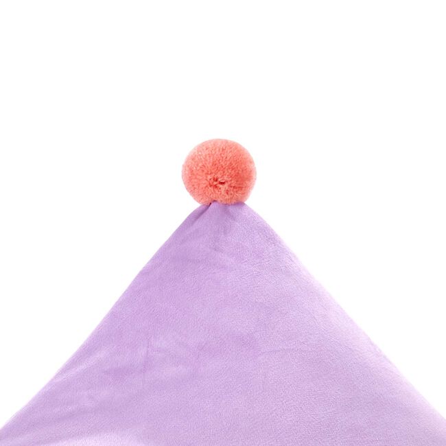 CROWN SHAPED POM POM PURPLE Cushion