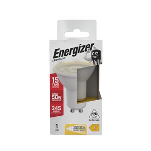 Energizer GU10 LED Bulb 4.2W (EQ50W) 345LM