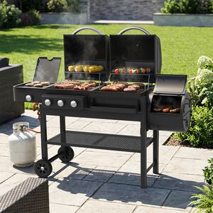 Mastercook Dual Function Gas & Charcoal Smoker BBQ