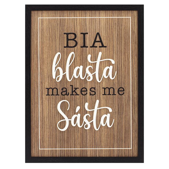 Bia Blasta Makes Me Sásta Plaque