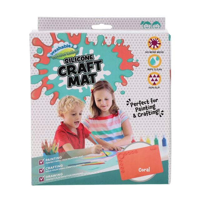 Washable Silicone Craft Mat - Coral