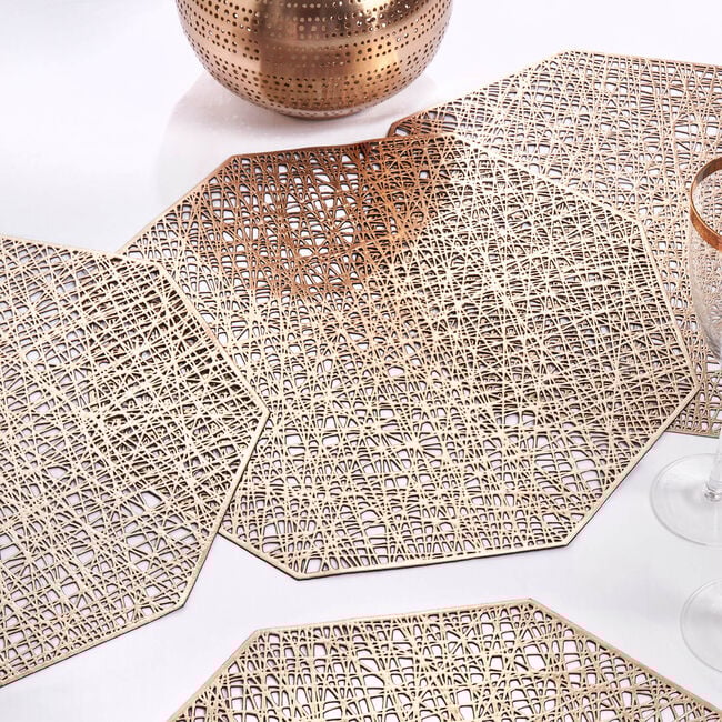 Hexagon Placemat - Gold