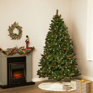 Deluxe 7ft Pine Cone & Berry Christmas Tree