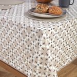 Geo Grey PVC Tablecloth 160cm x 230cm