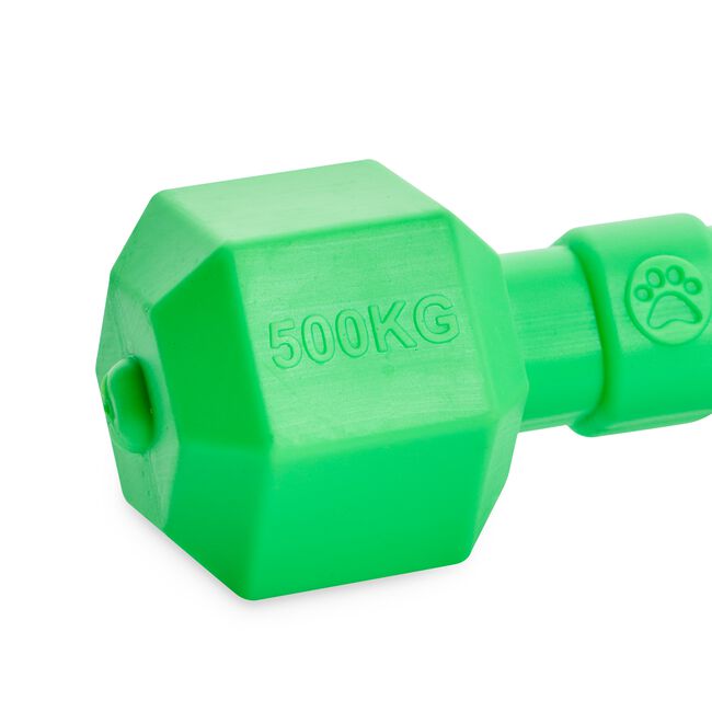 Rubber Dumbbell Dog Toy With Squeak