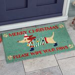 Christmas Dachshund Door Mat 40cm x 70cm