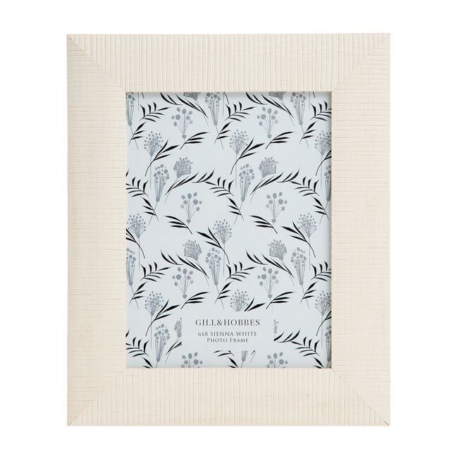 6x8 SIENNA WHITE Photo Frame