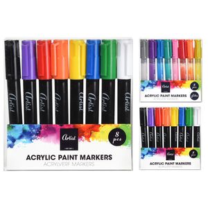 Artist Acrylic Paint Markers - Pack Of 8