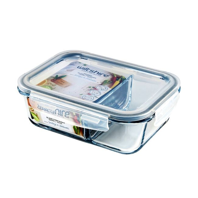 WILTSHIRE 980ml Rectangle Container with 2 Divider