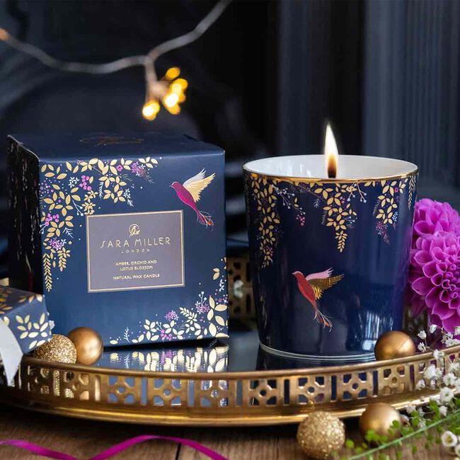 Sara Miller Amber Orchid & Lotus Candle
