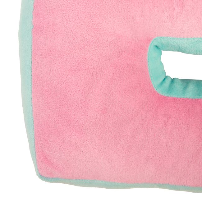 LETTER E Cushion Pink/Duck Egg