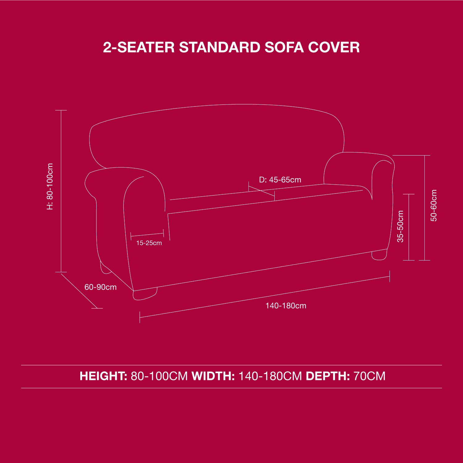 Regal Mills Easystretch 2 Seater Sofa Cover Home Store + More