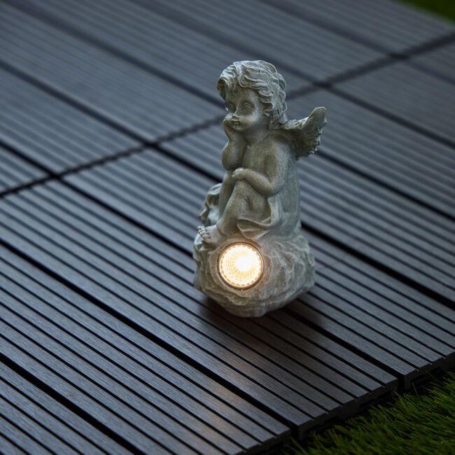 Cherub with Solar Light