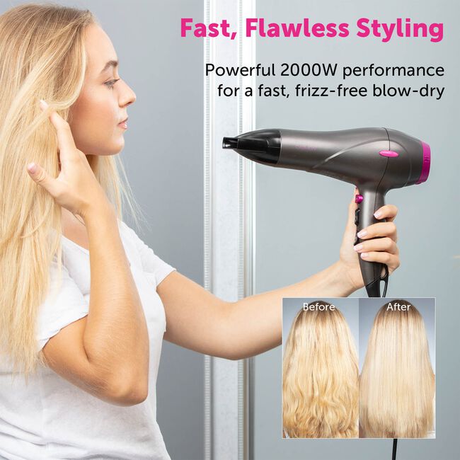 Carmen Neon 2000W Hair Dryer & Brushes Set
