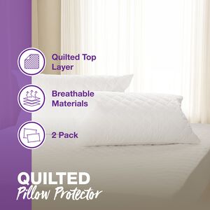 Quilted Pillowcase Protector Pair