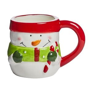 Christmas Snowman Ceramic Candle