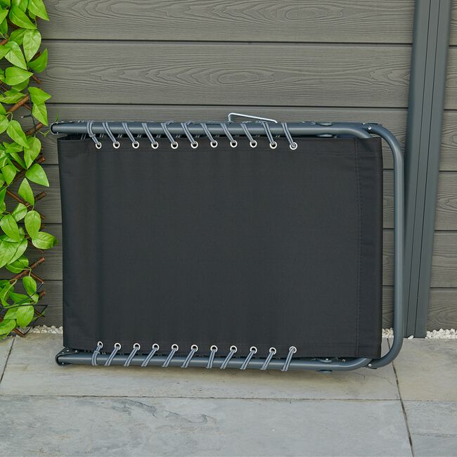 Black Folding Sun Lounger