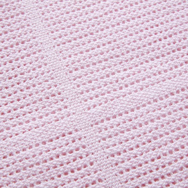 CLAIR DE LUNE LARGE PINK Cellular Blanket 