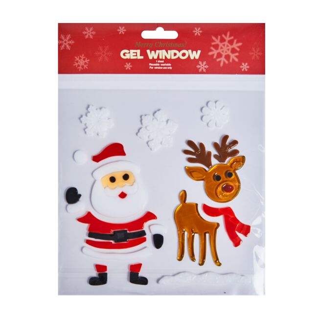 Christmas Novelty Window Gel Stickers