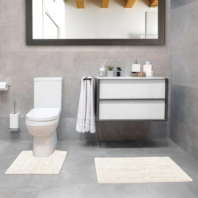 COTTON BRICK CREAM 50x80 Bath Mat