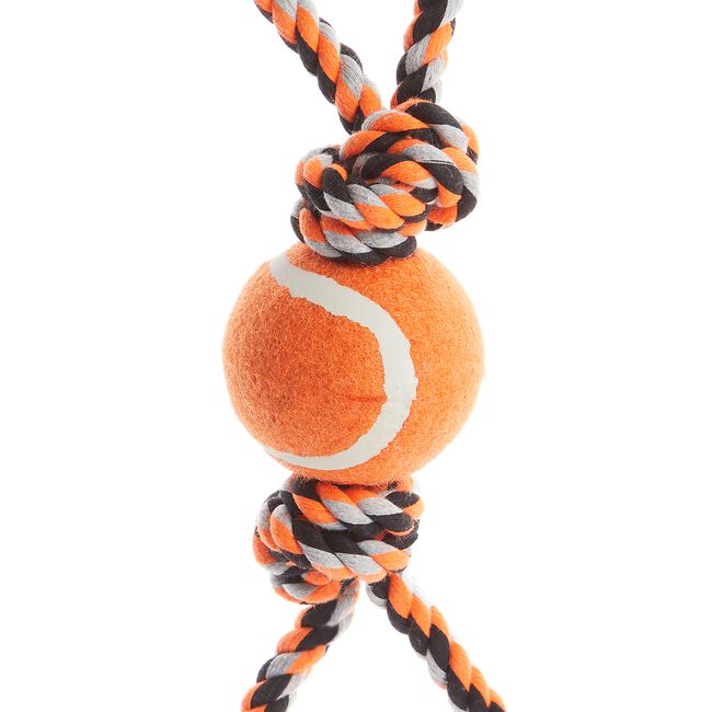 Tennis Ball & Rope Tug Dog Toy
