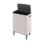 HAMPTON 60L RECYCLING ECRU WHITE Bin With Removable Feet