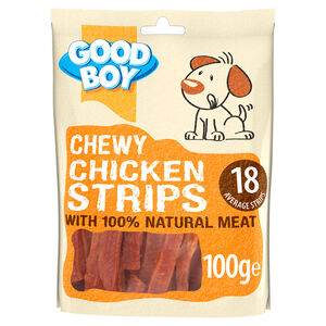 Good Boy Chewy Chicken Strips 100g Dog Treat