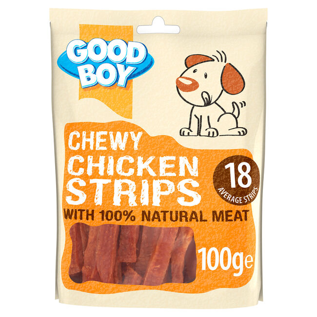 Good Boy Chewy Chicken Strips 100g Dog Treat