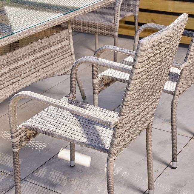 Serino 7 Piece Rattan Dining Set