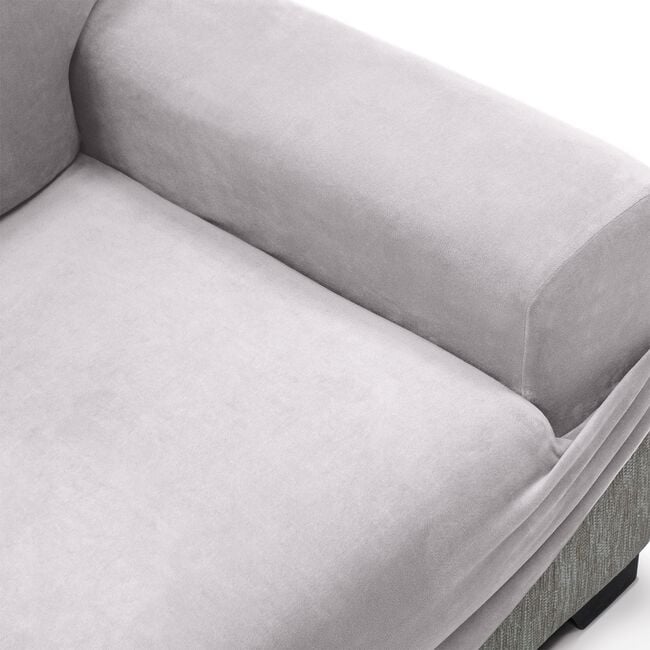 REGAL MILLS EASYSTRETCH VELVET SILVER Armchair Cover