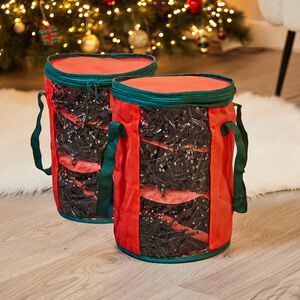 Deluxe Christmas Lights Storage Bag 2 Pack