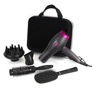 Carmen Neon 2000W Hair Dryer & Brushes Set