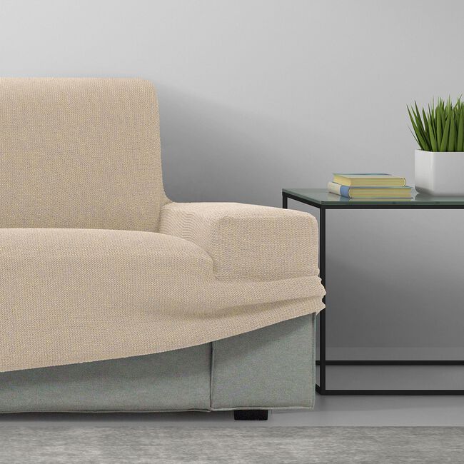 TWO WAY SUPER STRETCH ECRU 3 Seater Sofa Cover