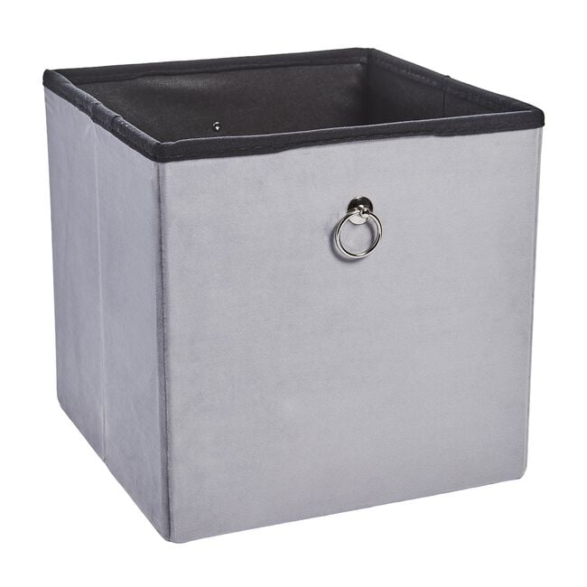 VELVET FOLDABLE SMALL Light Grey Ottoman