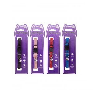 Glitter Cat Collar with Bell - Assorted