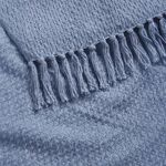 DRIFT HOME HAYDEN 100% RECYCLED COTTON  BLUE 200x200cm Throw