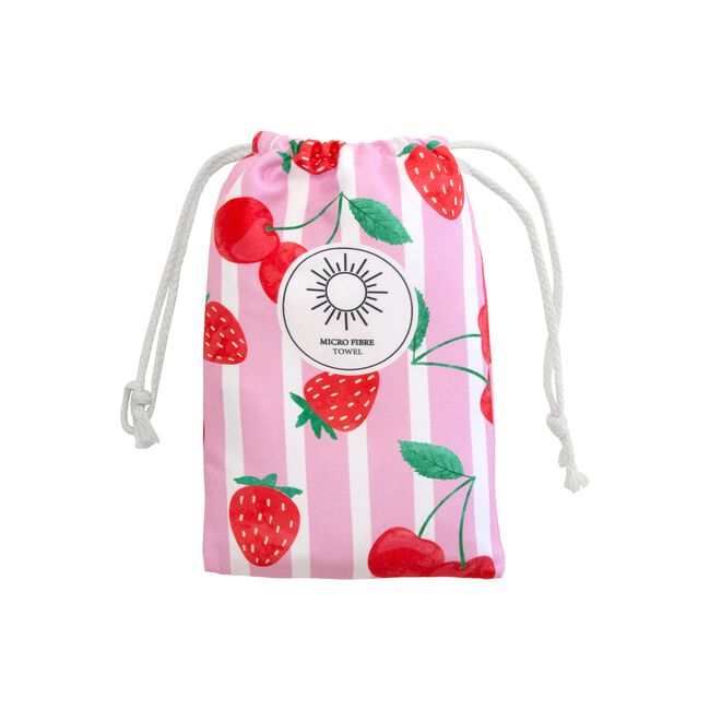 Printed Strawberry Microfibre Beach Towel