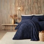 SINGLE DUVET COVER Fusion Geo Fleece Navy