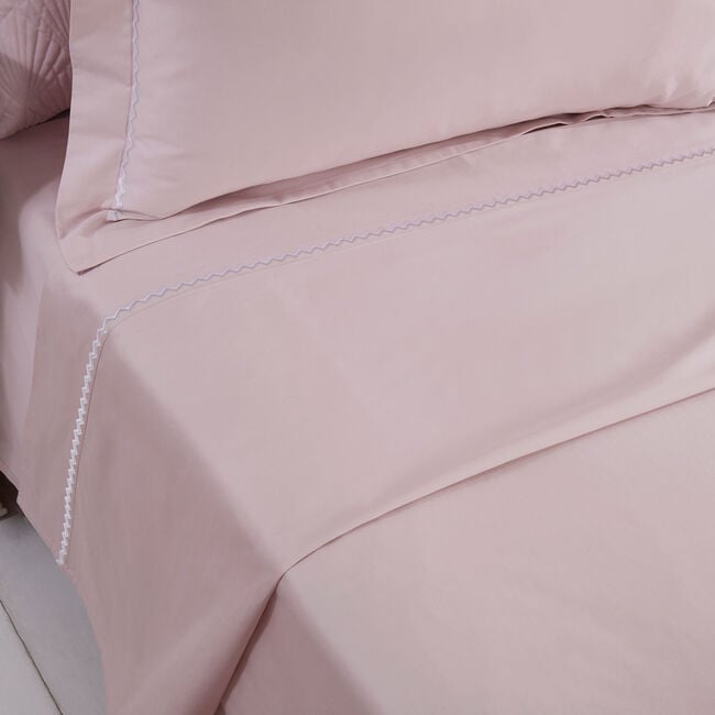 SKS FLAT SHEET  Chevron Blush 400tc