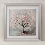 Cherry Blossom Jewelled Framed Art 60cm x 60cm