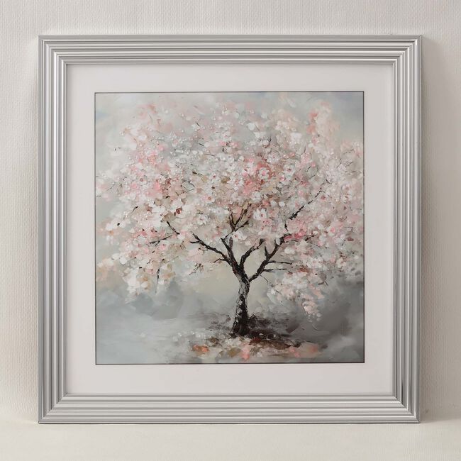 Cherry Blossom Jewelled Framed Art 60cm x 60cm