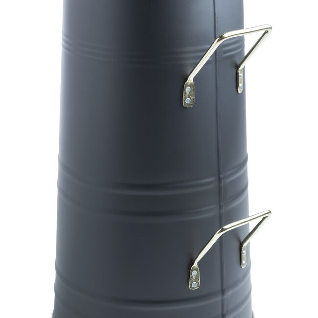 Silverflame Coal Hod Black with Brass Handles