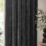 YARD PENCIL PLEAT CHENILLE CHARCOAL 90x90 Curtain