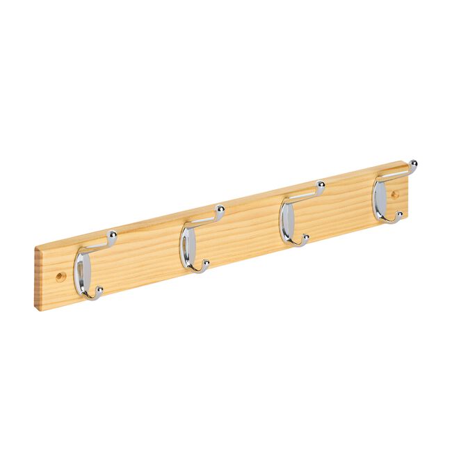4 Hook Pine Wooden Board