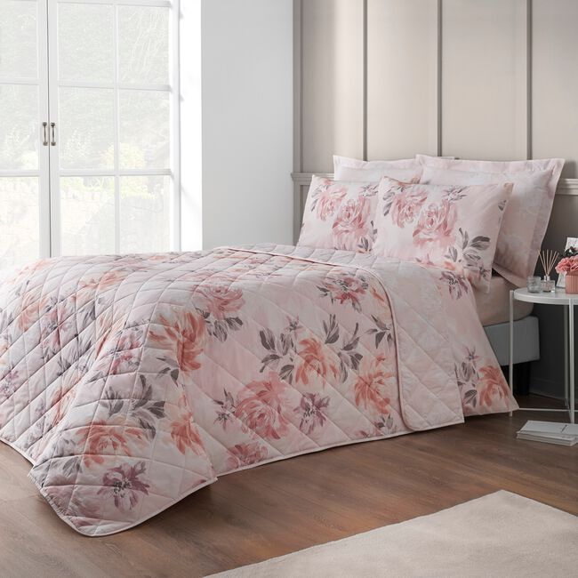 Marnie Bedspread 200cm x 220cm - Blush