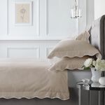 DOUBLE DUVET COVER Appletree Scallop Edge Natural