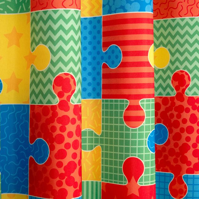 BLACKOUT & THERMAL PUZZLE MULTI 66x90 Curtain