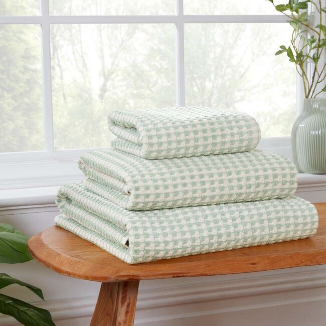 500GSM TURKISH YARN DYED WEAVE SAGE Bath Sheet